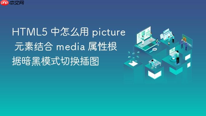 html5 中怎么用 picture 元素结合 media 属性根据暗黑模式切换插图