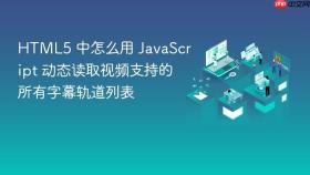 html5 中怎么用 javascript 动态读取视频支持的所有字幕轨道列表