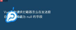 vue 3 中请求拦截器怎么在发送前自动过滤掉值为 null 的字段