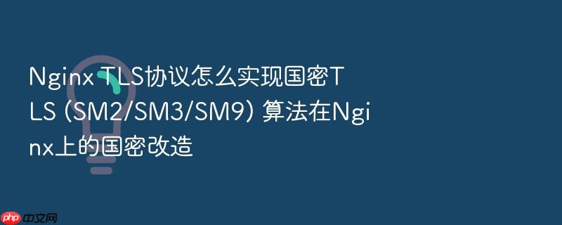 nginx tls协议怎么实现国密tls (sm2/sm3/sm9) 算法在nginx上的国密改造