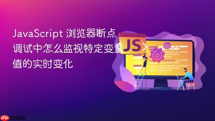 javascript 浏览器断点调试中怎么监视特定变量值的实时变化