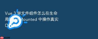vue 3 单文件组件怎么在生命周期 onmounted 中操作真实 dom