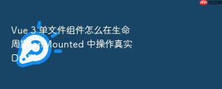 Vue 3 单文件组件怎么在生命周期 onMounted 中操作真实 DOM
