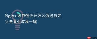 nginx 缓存键设计怎么通过自定义变量生成唯一键