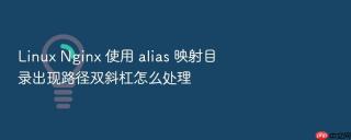 linux nginx 使用 alias 映射目录出现路径双斜杠怎么处理