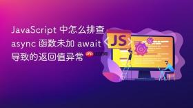 javascript 中怎么排查 async 函数未加 await 导致的返回值异常