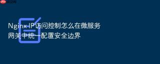 nginx ip访问控制怎么在微服务网关中统一配置安全边界