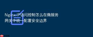 Nginx IP访问控制怎么在微服务网关中统一配置安全边界