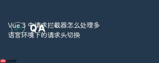 Vue 3 中请求拦截器怎么处理多语言环境下的请求头切换