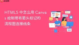 html5 中怎么用 canvas 绘制带有箭头标记的流程图连接线条