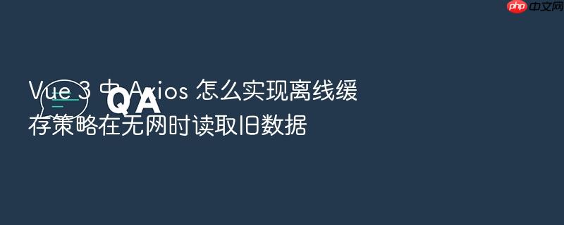 vue 3 中 axios 怎么实现离线缓存策略在无网时读取旧数据