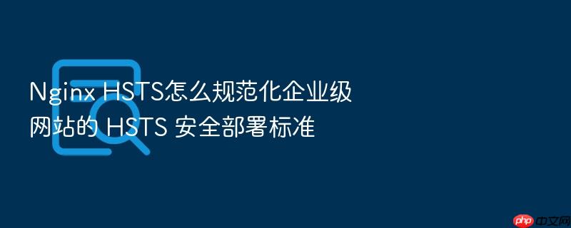 nginx hsts怎么规范化企业级网站的 hsts 安全部署标准