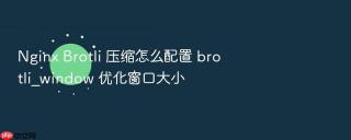 nginx brotli 压缩怎么配置 brotli_window 优化窗口大小