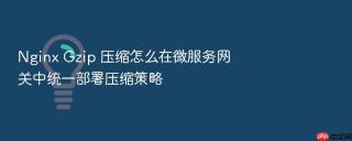 nginx gzip 压缩怎么在微服务网关中统一部署压缩策略
