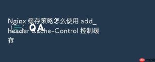 Nginx 缓存策略怎么使用 add_header Cache-Control 控制缓存