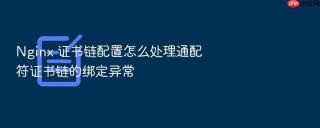 Nginx 证书链配置怎么处理通配符证书链的绑定异常
