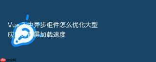 vue 3 中异步组件怎么优化大型应用的首屏加载速度