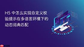 H5 中怎么实现自定义校验提示在多语言环境下的动态词典匹配