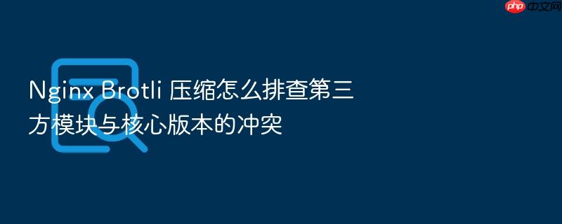 nginx brotli 压缩怎么排查第三方模块与核心版本的冲突