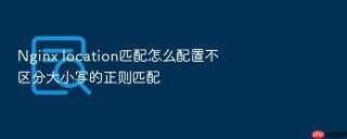 Nginx location匹配怎么配置不区分大小写的正则匹配