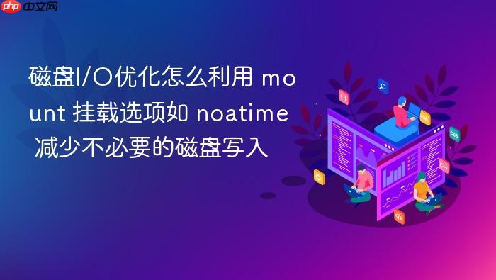 磁盘i/o优化怎么利用 mount 挂载选项如 noatime 减少不必要的磁盘写入