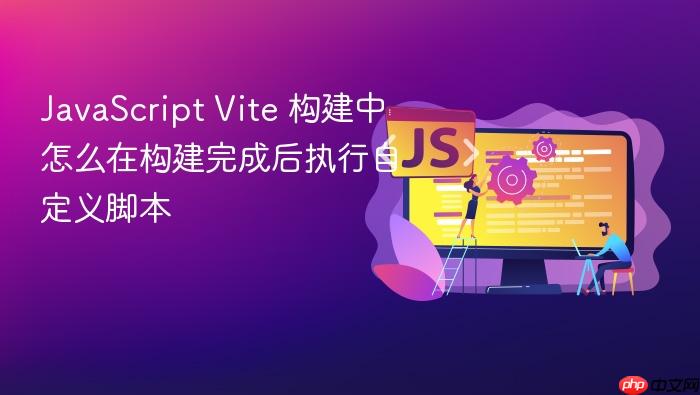 javascript vite 构建中怎么在构建完成后执行自定义脚本
