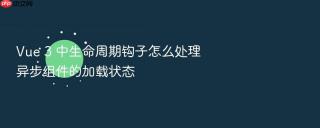 Vue 3 中生命周期钩子怎么处理异步组件的加载状态