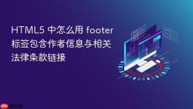 html5 中怎么用 footer 标签包含作者信息与相关法律条款链接