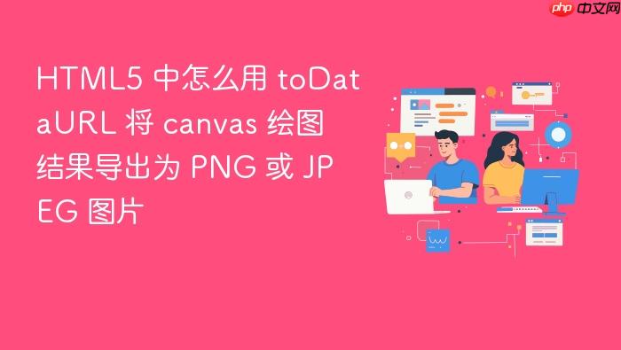 html5 中怎么用 todataurl 将 canvas 绘图结果导出为 png 或 jpeg 图片