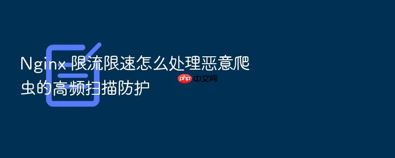nginx 限流限速怎么处理恶意爬虫的高频扫描防护