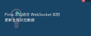 Pinia 怎么结合 WebSocket 实时更新全局状态数据