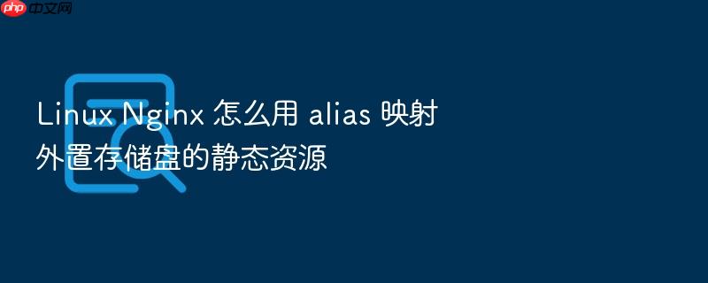 linux nginx 怎么用 alias 映射外置存储盘的静态资源