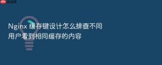 Nginx 缓存键设计怎么排查不同用户看到相同缓存的内容