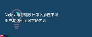 nginx 缓存键设计怎么排查不同用户看到相同缓存的内容
