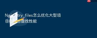 Nginx try_files怎么优化大型项目的路由查找性能