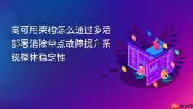 高可用架构怎么通过多活部署消除单点故障提升系统整体稳定性