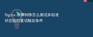 Nginx 故障转移怎么测试非标准状态码的重试触发条件