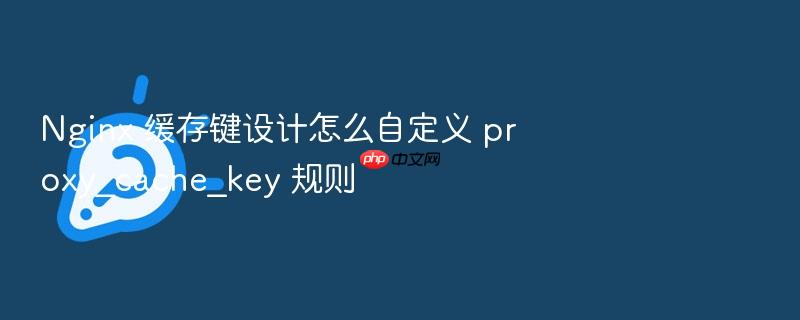 nginx 缓存键设计怎么自定义 proxy_cache_key 规则