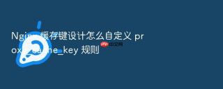 nginx 缓存键设计怎么自定义 proxy_cache_key 规则