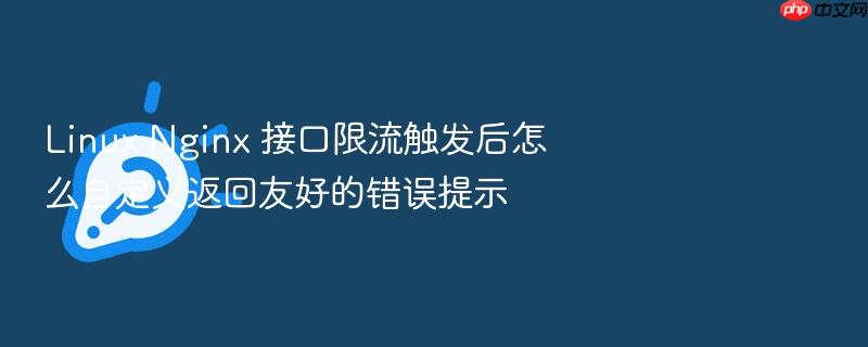 linux nginx 接口限流触发后怎么自定义返回友好的错误提示
