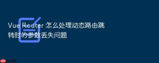 vue router 怎么处理动态路由跳转时的参数丢失问题