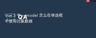 vue 3 中 v-model 怎么在单选框中使用对象数据