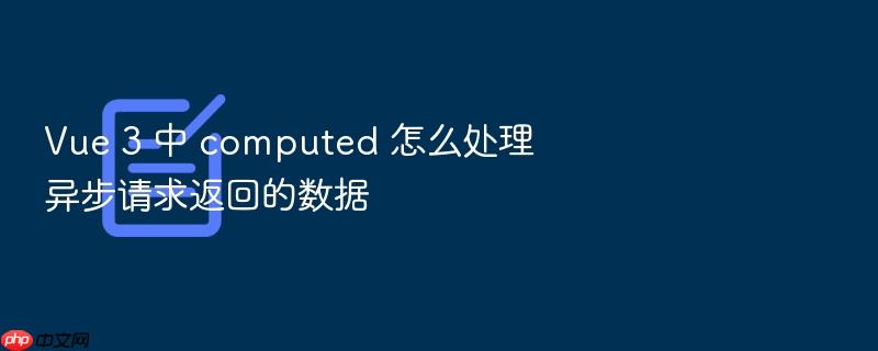 vue 3 中 computed 怎么处理异步请求返回的数据