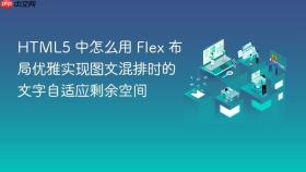 html5 中怎么用 flex 布局优雅实现图文混排时的文字自适应剩余空间