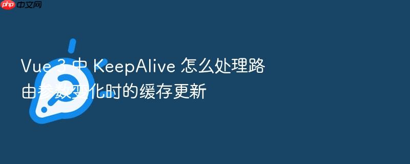vue 3 中 keepalive 怎么处理路由参数变化时的缓存更新