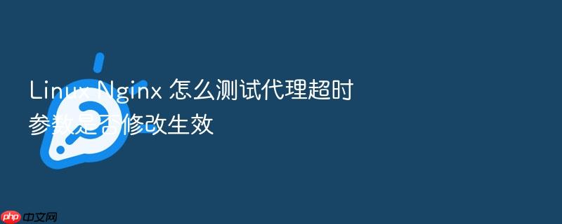 linux nginx 怎么测试代理超时参数是否修改生效