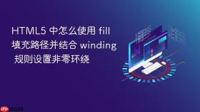 HTML5 中怎么使用 fill 填充路径并结合 winding 规则设置非零环绕
