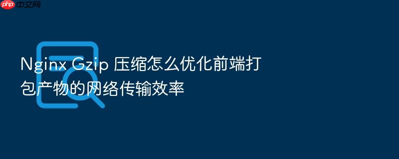nginx gzip 压缩怎么优化前端打包产物的网络传输效率