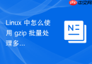 Linux 中怎么使用 gzip 批量处理多个日志文件