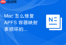 Mac 怎么修复 APFS 容器映射表损坏的问题
